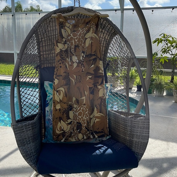 Talbots petite safari themed sheath dress size 2 - Picture 1 of 4